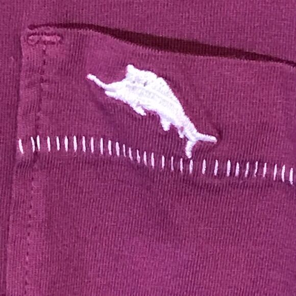 Tommy Bahama 100% Pima Cotton Golf Polo Men's XL Plum 1/4 Button Preppy Shirt - Picture 6 of 12